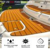5 Pieces Brown and Black EVA Teak Boat Flooring
